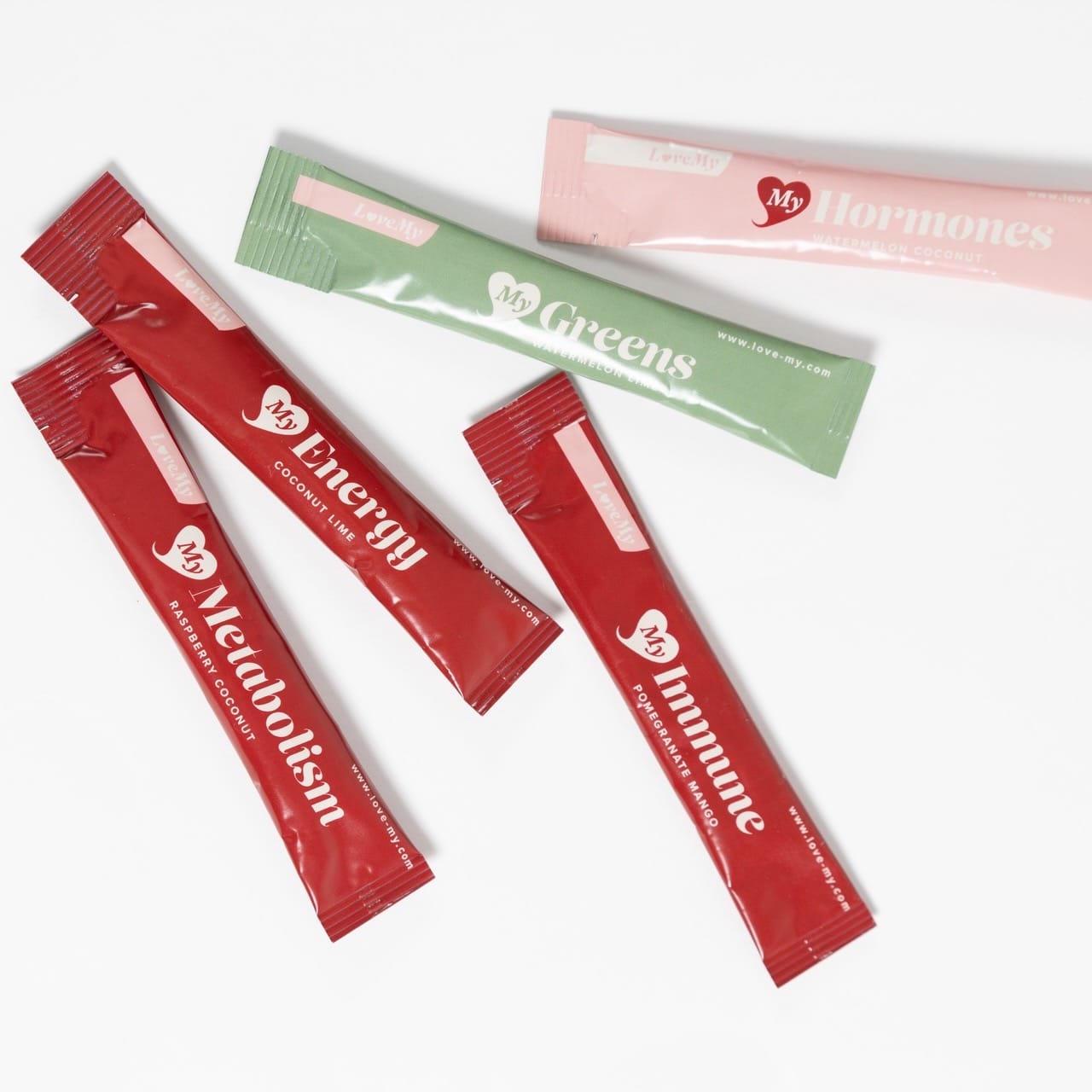 Home lovemy sticks red green and pink diagnol